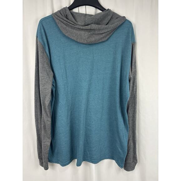 Billabong Men's Arch Fill Pullover Hoodie T-Shirt Teal Grey Surf Beach Mens XXL - Picture 2 of 5